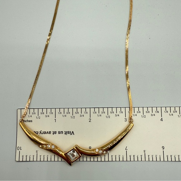 Signed Monet Vintage High-End Asymmetrical Necklace with Geometric Design - Picture 11 of 14